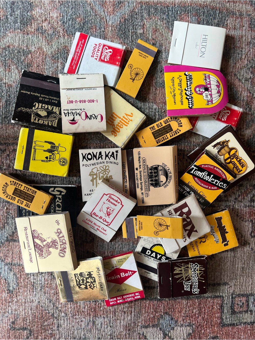 Vintage Hotel, Restaurant & Casino Matchbox Lot
